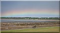A low rainbow, Seton Sands in EH32 0TY