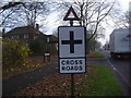 Crossroads sign Belmont Hill in SM2 6DF