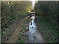 Muddy bit of bridleway in CB8 9SS