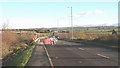 Road works on the Bryn Cefni Industrial Estate access road in LL77 7EY