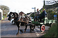 Cruwys Morchard: horse and cart at Pennymoor in EX16 8LF