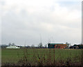 Grandborough lane, barns and bales in CV23 8DL