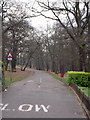 Entrance to Grangewood Park from Grange Road in SE19 3DB
