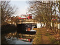 Grand Union Canal bridge 201 Hayes Road - with bus in UB2 5TX