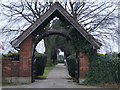 The gate to St. Helen's churchyard in NG14 5AR