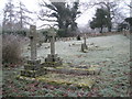 A frosty churchyard at St Mary's, Newton Valence in GU34 3RH