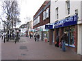 Bromsgrove High Street showing Cancer Research Shop in B60 2HN