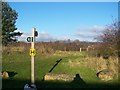 Footpath junction near Grove Wood in ME14 4QA