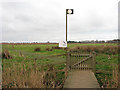 Pedestrian gate onto a marsh pasture in NR29 4EF