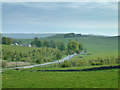 View over the B5056 road from the High Peak Trail. in Longcliffe