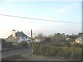 View west along Porthllechog Road from the steps of the Catholic church in LL68 9ED
