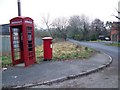 George VI postbox and telephone box, Lower Compton in SN11 8UL