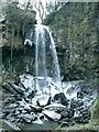 Melin Court Falls with ice in SA11 4AP