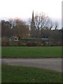 St. John's Church from Sanders park in B61 7BP