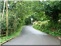 Lane approaching Pen-bont Rhydybeddau in Trefeurig Community