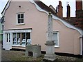 Obelisk milestone and horse trough, Nayland. in Nayland