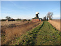 Public footpath past Upton Black Mill in NR29 3BW