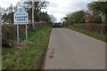 Sign at the entrance to the small hamlet of Sankyns Green in WR6 6LQ