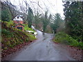 Fork in the road at Symonds Yat West in HR9 6BL