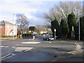 Junction of Stourbridge Road & Meadow Road showing War Memorial in B61 9JN