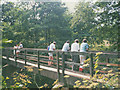 Footbridge over the Bollin at Thorns Green in WA15 0ES