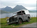 Abandoned Land Rover on Raasay in IV40 8NZ