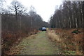 Car on the footpath, Church Wood in CT2 9BZ