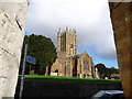 Ilminster: the church from Wharf Lane in TA19 9EL