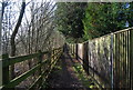 Footpath parallel to the A21 Tonbridge bypass in TN11 0NE