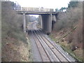 M42 Motorway Bridge over the Birmingham to Bristol Main Line in B48 7DD