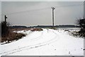 Snow on the footpath in DN22 8HD