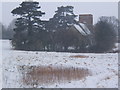 Badley Church in the snow in Badley