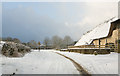 Hensting Farm after snow, Hensting Lane in SO50 7HH