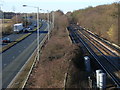 The A329 and the railway, Bracknell in RG12 8DR