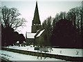 St. Peter & St. Paul's in the snow in GL7 3QU