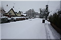 Clayton Avenue, Hassocks snowscene in BN6 8JE