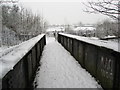 Footbridge carrying path to former Clay Cross Works Site in S45 9UZ