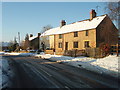 Snow cover at White Hart Cottage, Great Gidding in Great Gidding