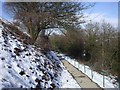 Footpath near Gilfach Fargoed Station in Bargoed Community