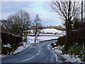 Pont Gynon in the snow in Eglwyswrw Community