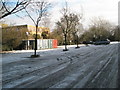 An icy car park at Guildford Cathedral in GU2 7JL