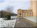 Looking towards the cloisters at Guildford Cathedral in GU2 7JL