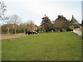 Car park for the cemetery beyond the churchyard at North Hayling in PO11 0ND