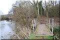 Footbridge on the River Medway towpath in TN12 5HJ