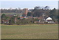 View of Charsfield across the fields in Charsfield