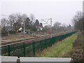 Crewe to Manchester railway line in SK8 3PZ