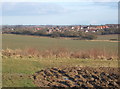 Footpath corner and view towards Combs Ford in IP14 2NJ
