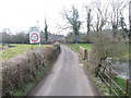 Damerham: weak bridge on Church Lane in SP6 3HE