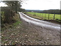 View SW down bridleway in RH14 0QF