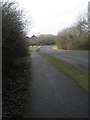 Looking along Fishlake Meadows to Robert Whitworth Close in SO51 0BB